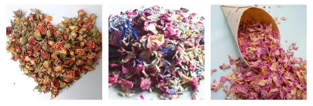 natural confetti petals cornflower mix
