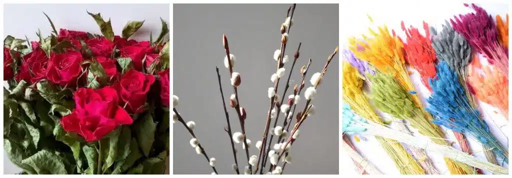 spring dried flowers colours decor valentines